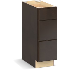 RELIABILT Parkstone II Base Cabinet, Espresso Stained, 12" W, 3 Drawers, Fully Assembled - 641024 | Lowe's Pro Supply